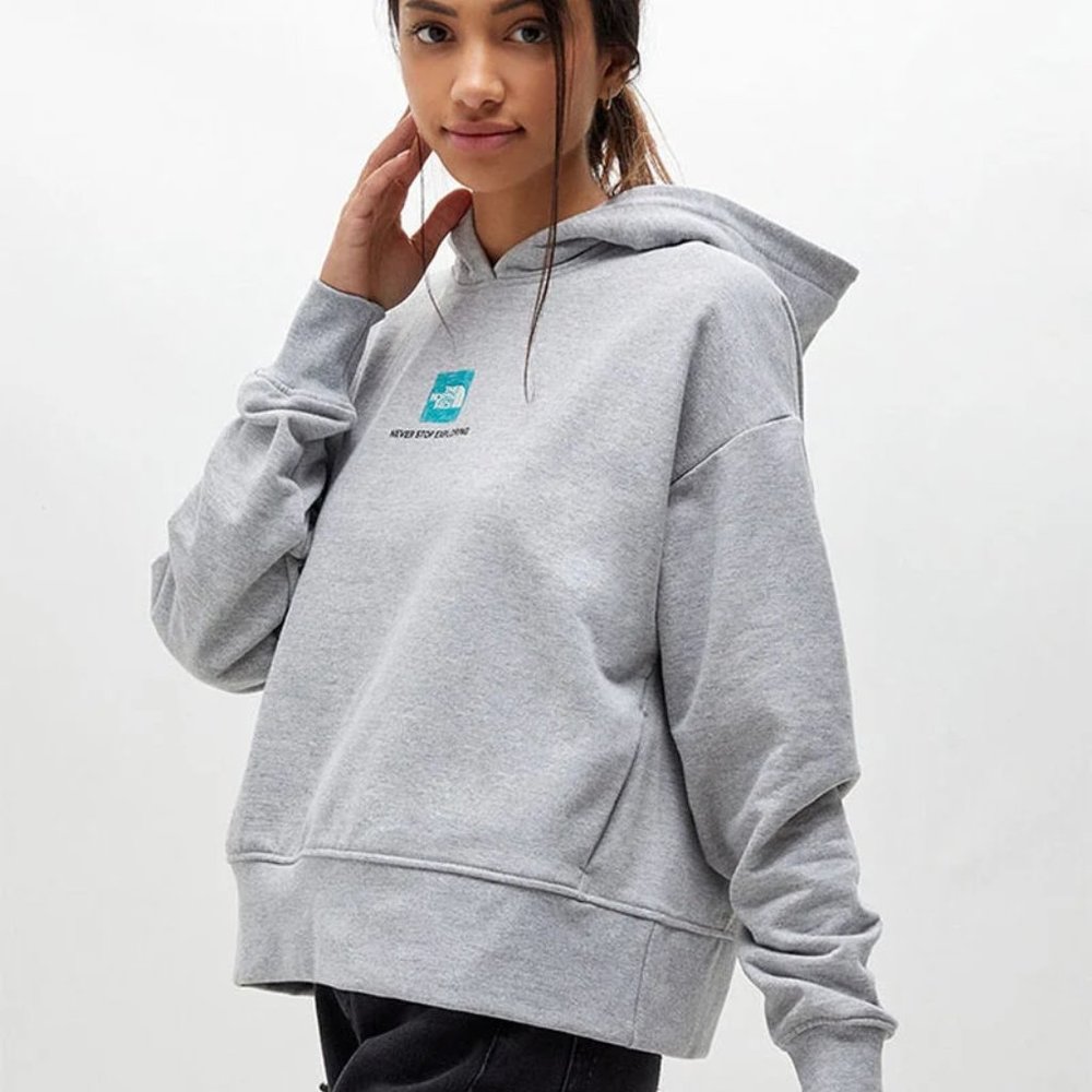 The North Face Heather Grey Logo Play Hoodie